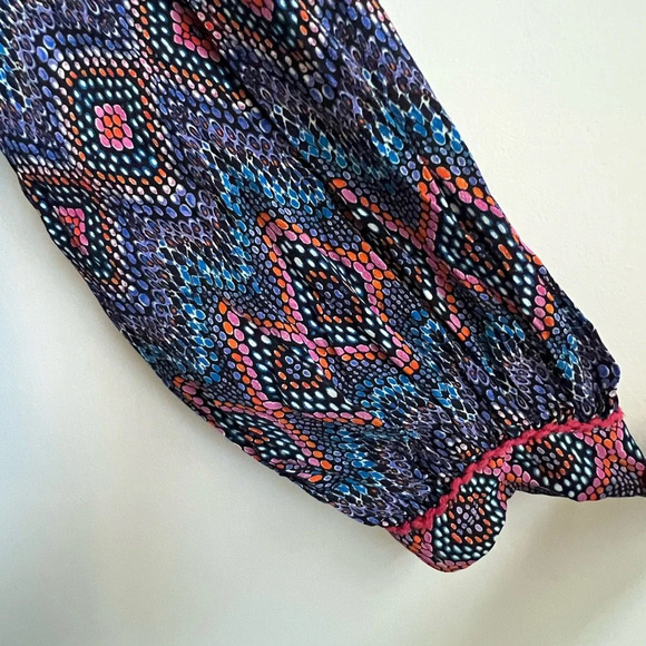 Anthropologie Bl-nk london Cynthia Printed Geometric Jacket Open Front Boho Chic - Picture 6 of 16